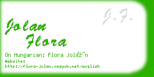 jolan flora business card